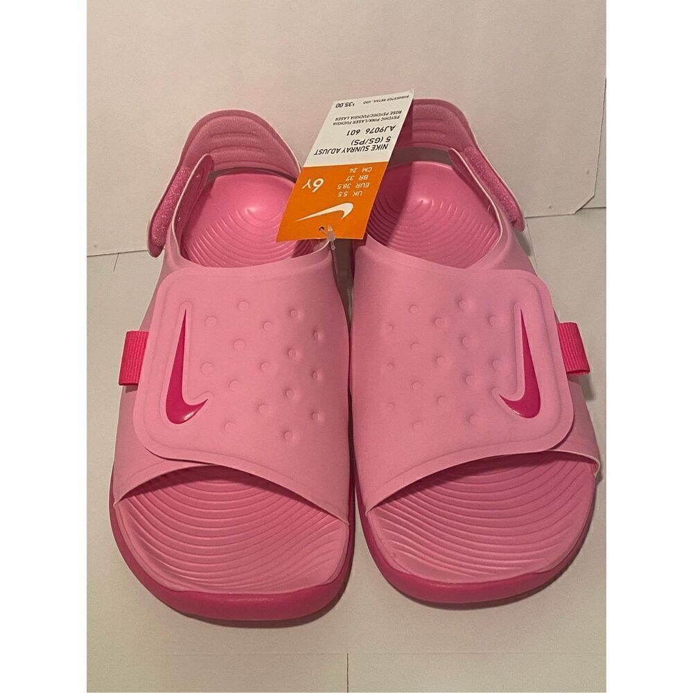 NIKE SUNRAY SIZE 6Y Adjust 5 Open Toe Sandals with Hook & Loop Closure - Picture 2 of 11